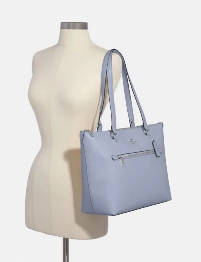 Coach  Gallery Tote In Silver/twilight